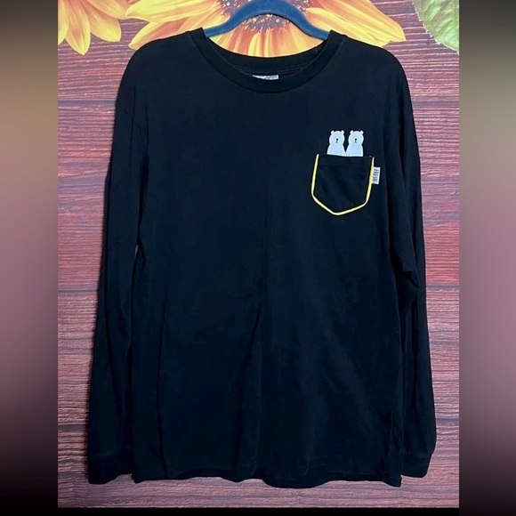 🎉HP🎉Teddy Fresh Two Teds Black/Yellow Long Sleeve T-Shirt Size Large - Picture 2 of 5